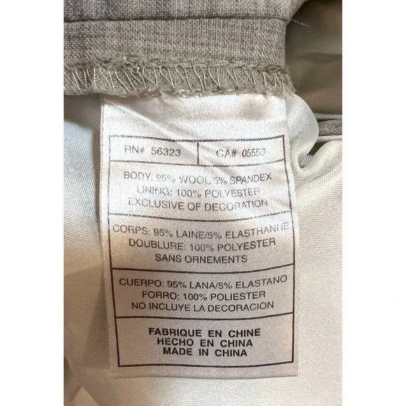 Tiger Woods Collection Men's Dress Pants 34x34 (Meas 31 L) Grey Wool Pleated Cuf - Picture 9 of 13